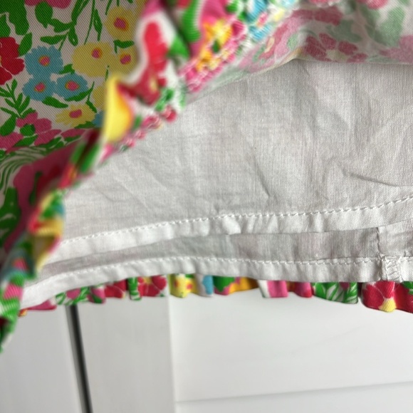 Lilly Pulitzer Callie Floral Ruffled Mini Skirt Size 0 Gardens By The Sea - Picture 4 of 10